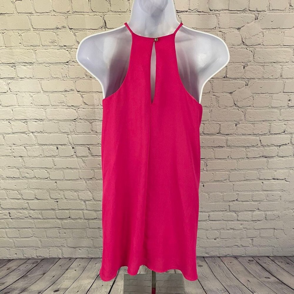 Everly Solid Elisa Pink Sleeveless Shift Dress - Picture 6 of 8
